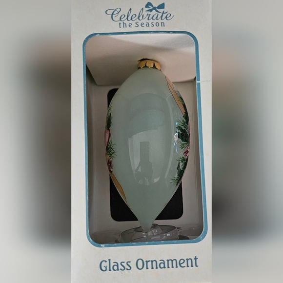 Vintage 5" Decorative Holiday Glass Ornament - Picture 3 of 4